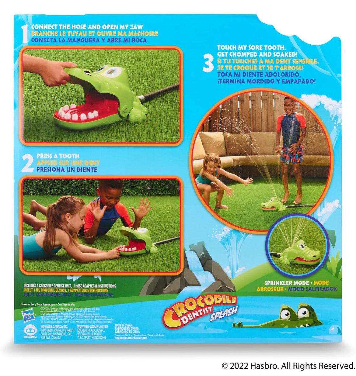 Hasbro Crocodile Dentist Splash – Fun Outdoor Water Games – More Water, More Fun!