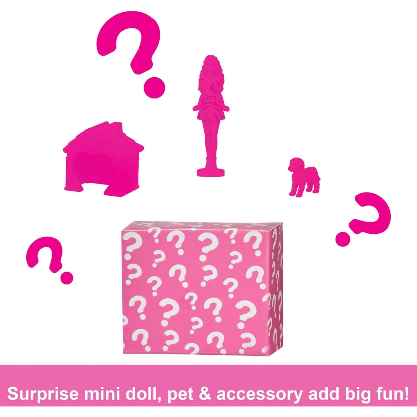 Mini BarbieLand Doll House Sets Mini Dreamhouse with Surprise Doll - Pink