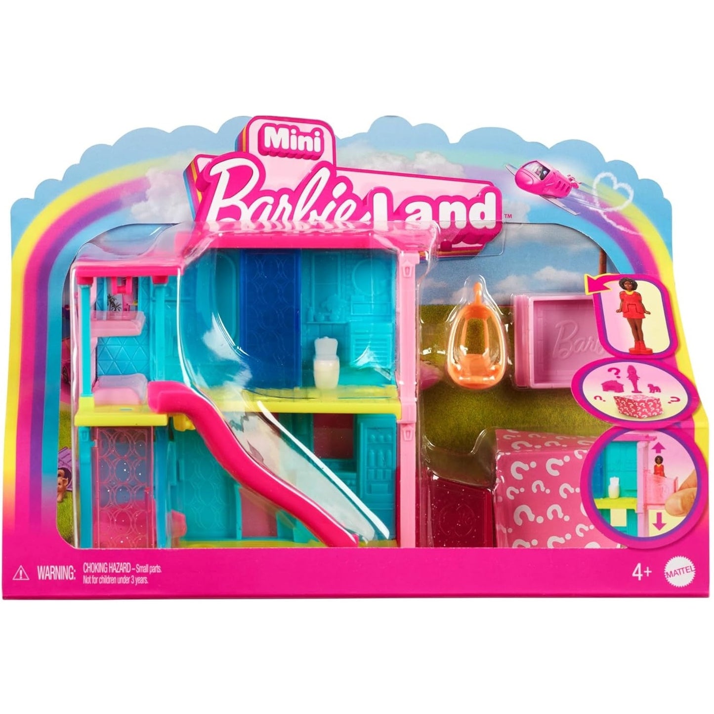 Mini BarbieLand Doll House Sets Mini Dreamhouse with Surprise Doll - Pink