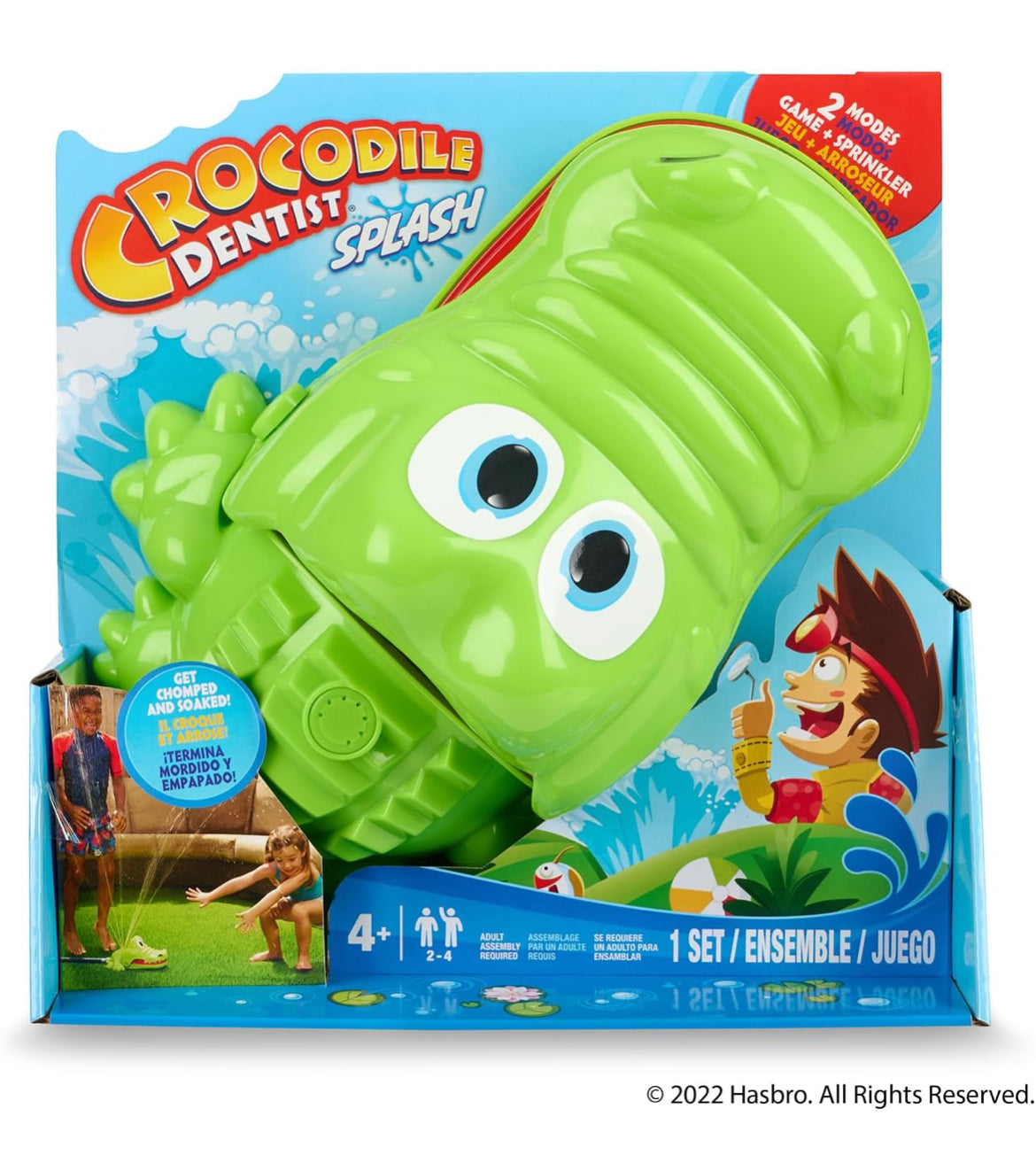 Hasbro Crocodile Dentist Splash – Fun Outdoor Water Games – More Water, More Fun!