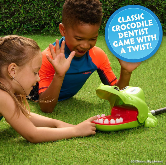 Hasbro Crocodile Dentist Splash – Fun Outdoor Water Games – More Water, More Fun!