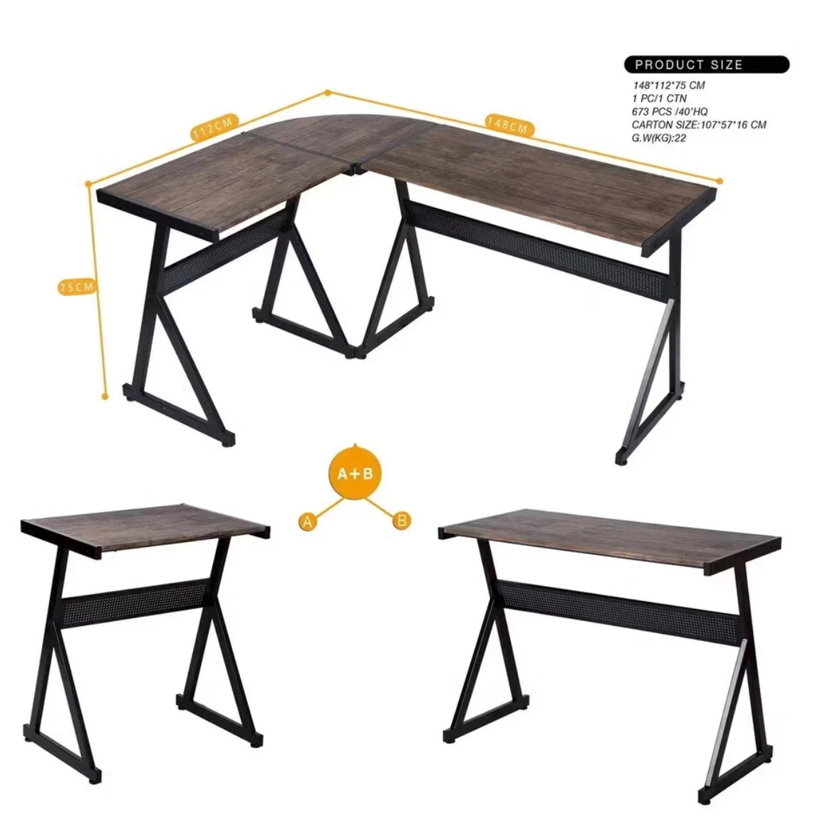 L-Shaped Office / Gaming Desk